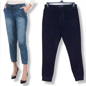 NWOT Sandpiper Mid-Rise Denim Jogger